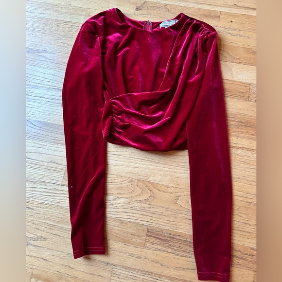 Continue this journey velvet crop top flying tomato - Picture 3 of 5